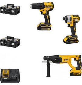 DEWALT DCK369M3T 18V Li-Ion BRUSHLESS ΣΕΤ ΠΙΣΤΟΛΕΤΟ - ΠΑΛΜΙΚΟ ΚΑΤΣΑΒΙΔΙ & ΚΡΟΥΣΤΙΚΟ ΔΡΑΠΑΝΟΚΑΤΣΑΒΙΔΟ