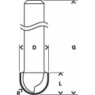 BOSCH ΚΟΠΤΙΚΟ ΦΡΕΖΑ ΡΟΥΤΕΡ ΚΟΙΛΩΜΑΤΩΝ ΣΤΕΛΕΧΟΣ 8ΜΜ L12.7MM