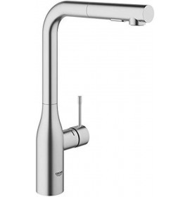 GROHE ESSENCE NEW SUPER STEEL ΜΠΑΤΑΡΙΑ ΚΟΥΖΙΝΑΣ ΑΠΟΣΠΩΜΕΝΟ ΝΤΟΥΖΑΚΙ 2 ΡΟΩΝ