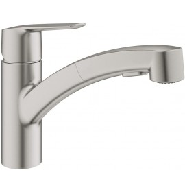 GROHE START SUPERSTEEL ΜΠΑΤΑΡΙΑ ΚΟΥΖΙΝΑΣ ΝΙΠΤΗΡΑ ΜΕ ΝΤΟΥΖΑΚΙ 30531DC1