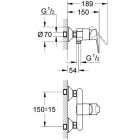 GROHE BauEdge 32821000 ΜΠΑΤΑΡΙΑ ΝΤΟΥΖΙΕΡΑΣ ΣΩΜΑ