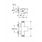 GROHE GROHTHERM 2000 ΘΕΡΜΟΣΤΑΤΙΚΗ ΜΠΑΤΑΡΙΑ ΛΟΥΤΡΟΥ ΣΩΜΑ