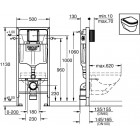 GROHE ΚΑΖΑΝΑΚΙ ΕΝΤΟΙΧΙΣΜΟΥ ΕΝΤΟΙΧΙΖΟΜΕΝΟ RABID SL 38528001 ΜΕ ΠΛΑΚΕΤΑ SKATE COSMOPOLITAN 