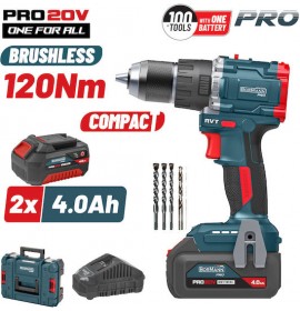 BORMANN PRO BORMANN PRO ΔΡΑΠΑΝ/ΒΙΔΟ ΚΡΟΥΣΤΙΚΟ 20V  120NM (2X4AH) BBP5451X44CA 083412
