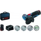 BOSCH GWS 12V-76 ΜΕ 3 ΜΠΑΤΑΡΙΕΣ Χ 2.0ΑΗ + 5 ΔΙΣΚΟΙ ΑΞΙΑΣ 30EURO