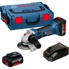 BOSCH GWS 18-125 V-LI ΓΩΝΙΑΚΟΣ ΤΡΟΧΟΣ 18V (2X4,0 AH) + L-BOXX PROFESSIONAL