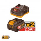  Ingco CAGLI4128112E Γωνιακός Τροχός Μπαταρίας 42V 115mm 2x2.5Ah