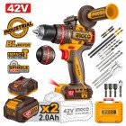  Ingco CIDLI429982E LI-ION Κρουστικό Δραπανοκατσάβιδο Μπαταρίας 42V 2x2Ah