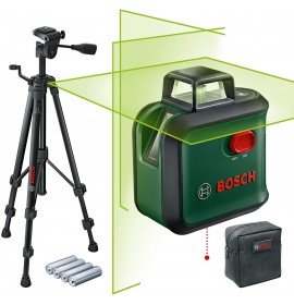 BOSCH ADVANCEDLEVEL 360 ΣΕΤ ΓΡΑΜΜΙΚΟ LASER 360° ΜΕ ΤΡΙΠΟΔΑ ΠΡΑΣΙΝΗΣ ΔΕΣΜΗΣ